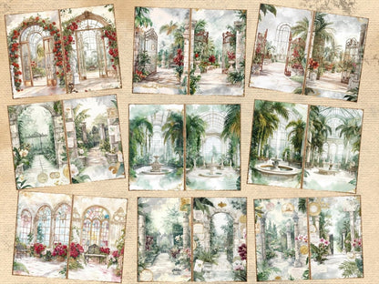 Victorian Conservatories Journal Pages (P1) Antique Ephemera - Wonders Artist