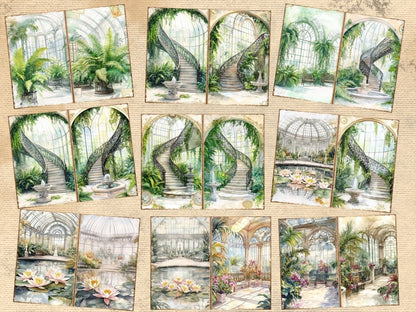 Victorian Conservatories Journal Pages (P2) Antique Ephemera - Wonders Artist