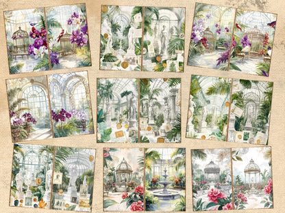 Victorian Conservatories Journal Pages (P2) Antique Ephemera - Wonders Artist