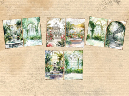 Victorian Conservatories Journal Pages (P2) Antique Ephemera - Wonders Artist