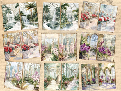 Victorian Conservatories Journal Pages (P3) Antique Ephemera - Wonders Artist