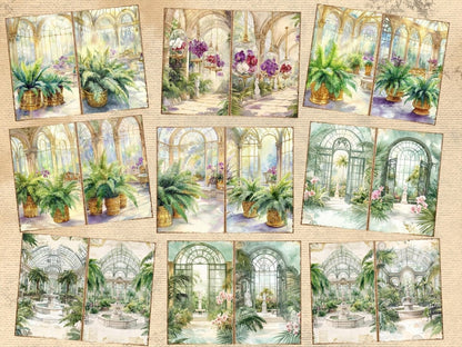 Victorian Conservatories Journal Pages (P3) Antique Ephemera - Wonders Artist