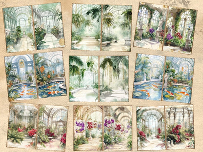 Victorian Conservatories Journal Pages (P3) Antique Ephemera - Wonders Artist