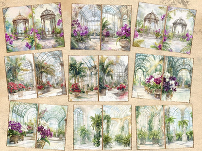 Victorian Conservatories Journal Pages (P3) Antique Ephemera - Wonders Artist