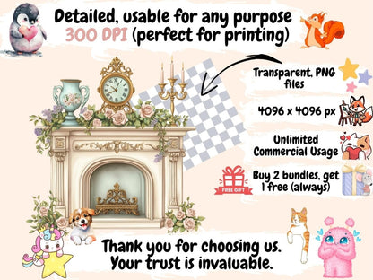 Victorian Decor Watercolor Clipart Antique Watercolor - Wonders Artist