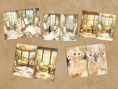 Victorian Era Journal Pages (P1) Antique Journal Kit - Wonders Artist