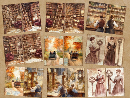 Victorian Era Journal Pages (P1) Antique Journal Kit - Wonders Artist