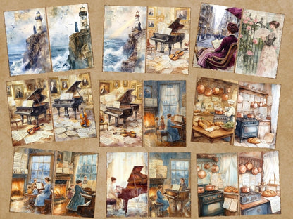 Victorian Era Journal Pages (P3) Antique Journal Kit - Wonders Artist