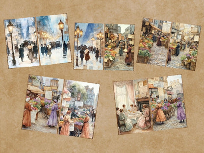 Victorian Era Journal Pages (P4) Antique Journal Kit - Wonders Artist