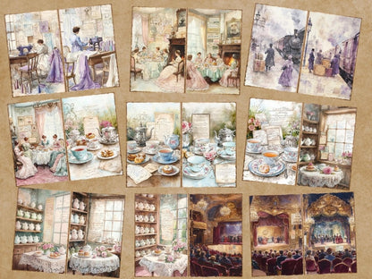 Victorian Era Journal Pages (P4) Antique Journal Kit - Wonders Artist