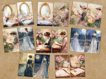 Victorian Era Journal Pages (P5) Antique Journal Kit - Wonders Artist