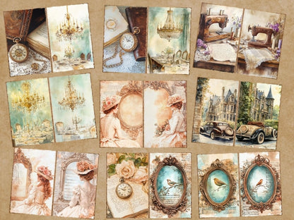Victorian Era Journal Pages (P6) Antique Journal Kit - Wonders Artist