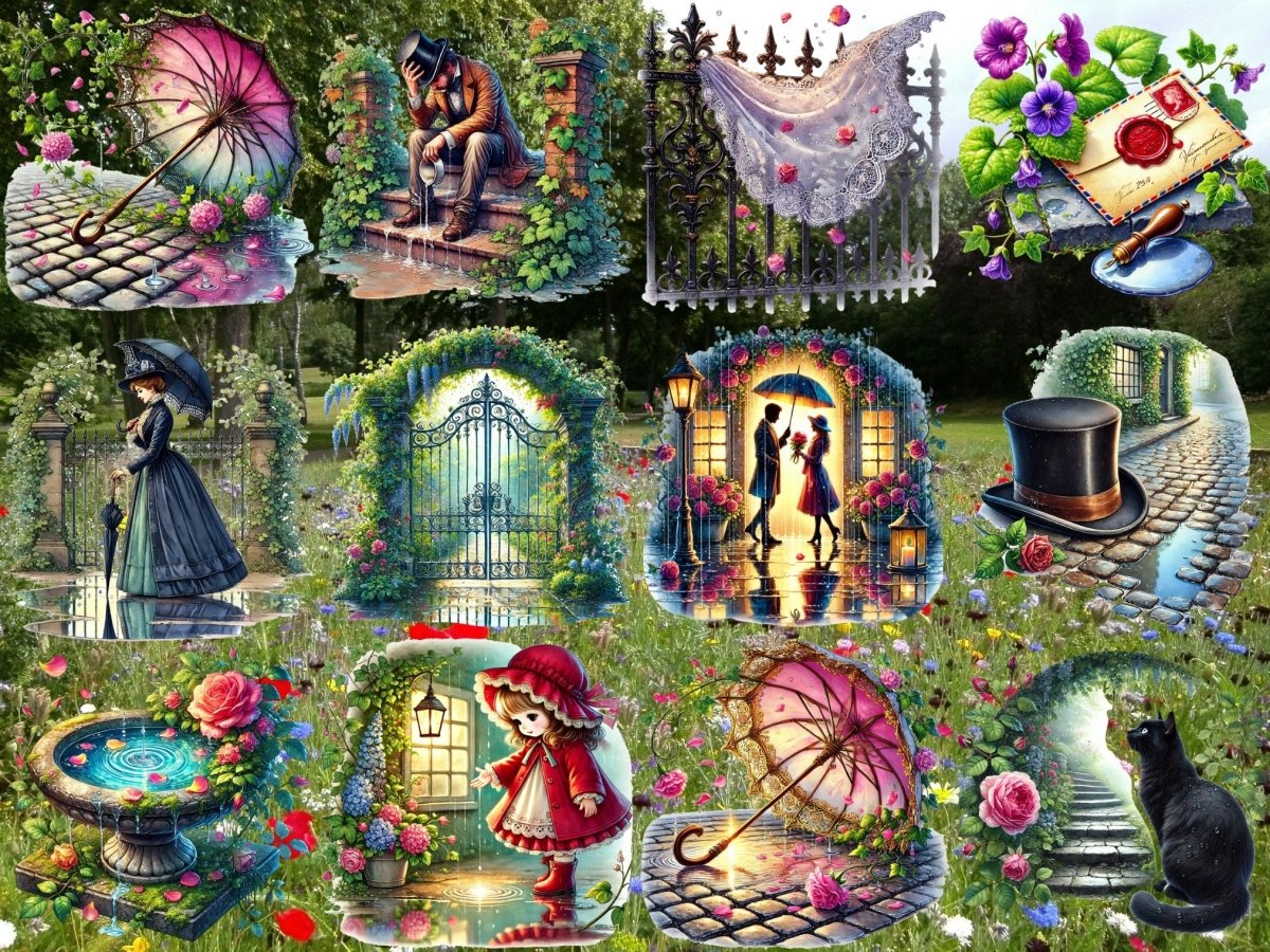 Viktoriansk hage clipart (BEGRENSET UTGAVE) image 5