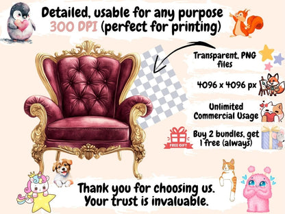 Victorian Room Watercolor Clipart antique room png classic interior art cozy room clipart - WondersArtist