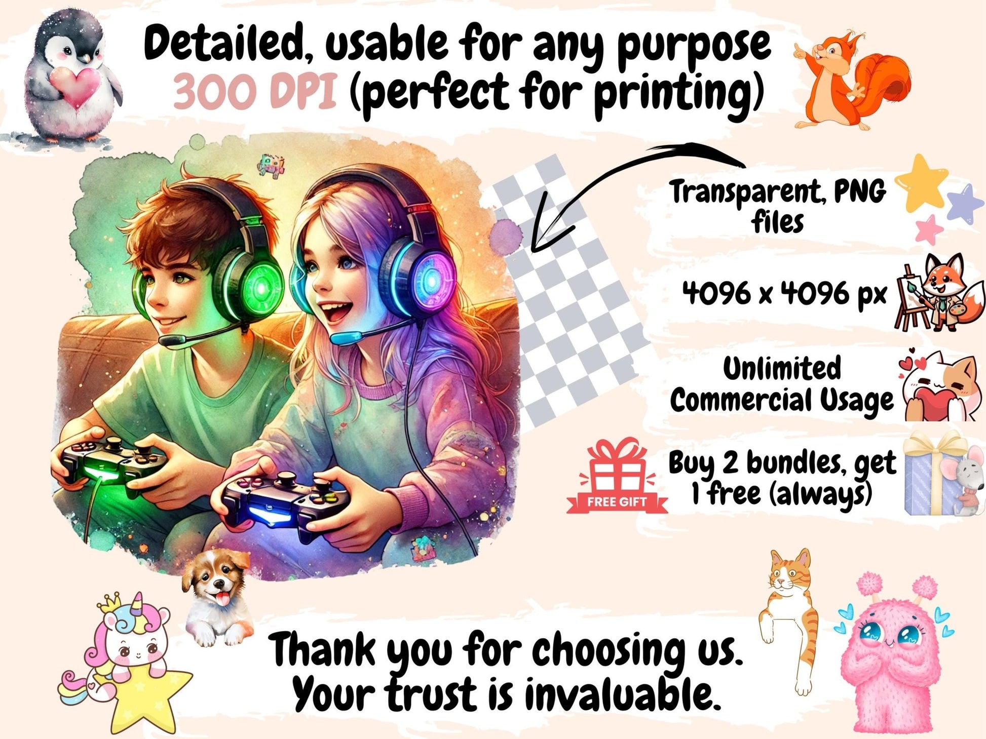 Video Games (P2) Clipart - High - Quality Instant Digital Download for Creative Projects