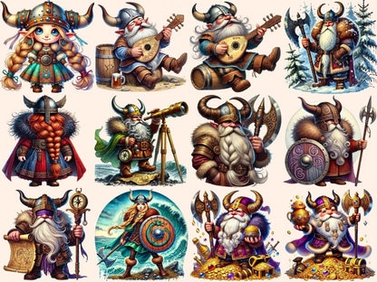 Viking Dwarves Clipart - Wonders Artist