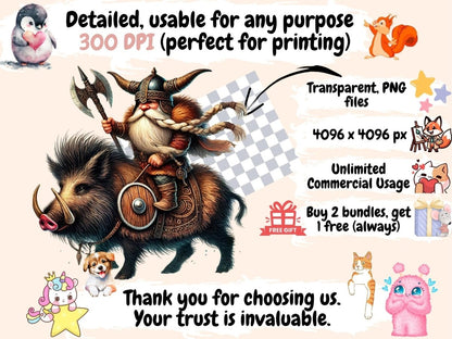 Viking Dwarves Clipart - Wonders Artist