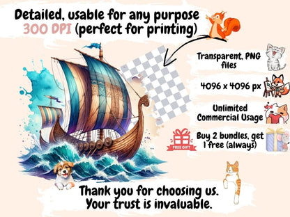 Viking Ships Clipart Cute ship art - Wonders Artist