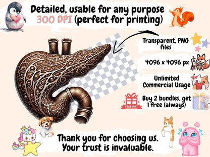 Vintage Anatomy Clipart anatomical design - Wonders Artist