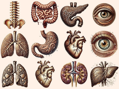 Vintage Anatomy Clipart anatomical design - Wonders Artist