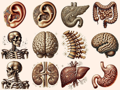 Vintage Anatomy Clipart anatomical design - Wonders Artist