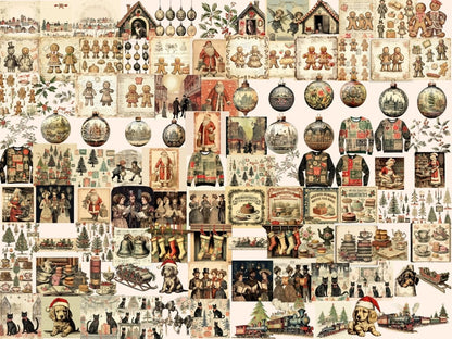 Vintage Christmas Watercolor Clipart antique christmas - Wonders Artist