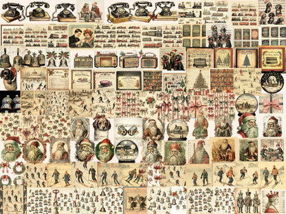 Vintage Christmas Watercolor Clipart antique christmas - Wonders Artist