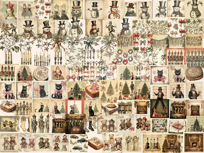 Vintage Christmas Watercolor Clipart antique christmas - Wonders Artist