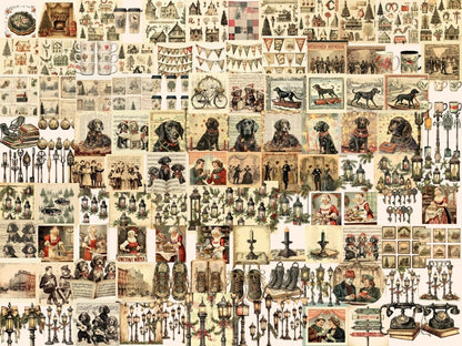 Vintage Christmas Watercolor Clipart antique christmas - Wonders Artist