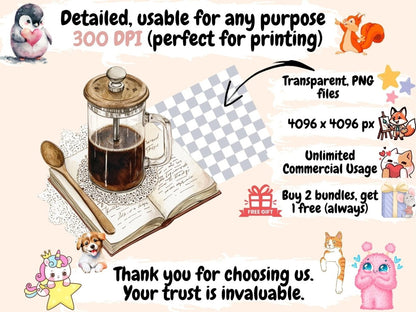Vintage Coffee Watercolor Clipart antique coffee art café clipart coffee clipart - WondersArtist