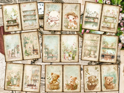 Vintage Gardens Journal Pages (P2) Antique Stationery - Wonders Artist