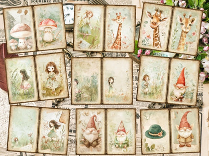 Vintage Gardens Journal Pages (P4) Antique Stationery - Wonders Artist