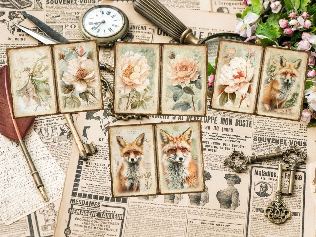 Vintage Gardens Journal Pages (P7) Antique Stationery - Wonders Artist