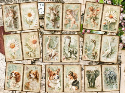 Vintage Gardens Journal Pages (P7) Antique Stationery - Wonders Artist