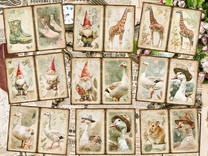 Vintage Gardens Journal Pages (P8) Antique Stationery - Wonders Artist