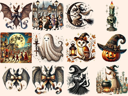 Vintage Halloween (P2) Clipart Antique Halloween - Wonders Artist
