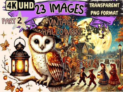Vintage Halloween (P2) Clipart Antique Halloween - Wonders Artist