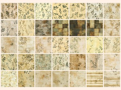 Vintage Library Seamless Digital Paper Aged Bookshelf Art - Wonders Artist