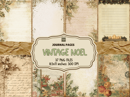 Vintage Noel Journal Pages All Bundles Journal Pages new bundles all - WondersArtist