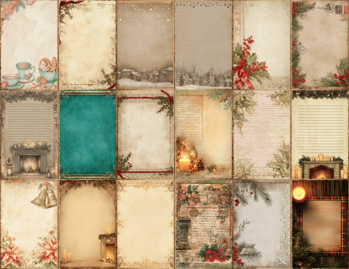 Vintage Noel Journal Pages All Bundles Journal Pages new bundles all - WondersArtist