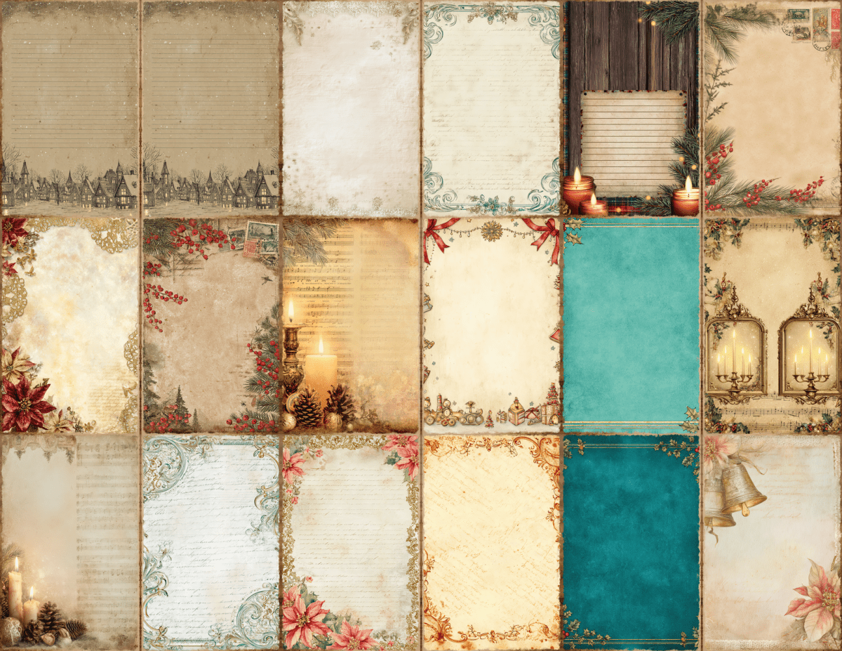 Vintage Noel Journal Pages All Bundles Journal Pages new bundles all - WondersArtist