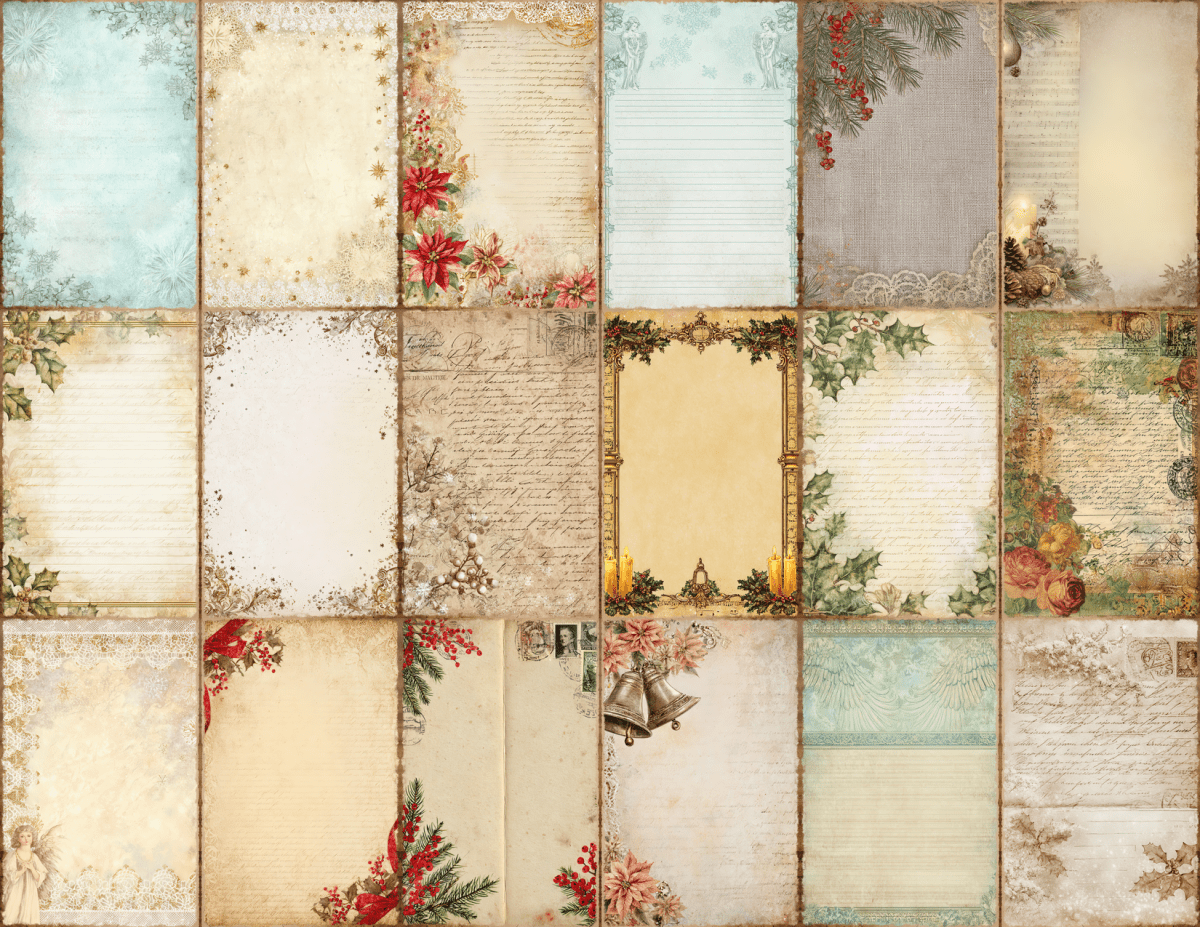 Vintage Noel Journal Pages All Bundles Journal Pages new bundles all - WondersArtist