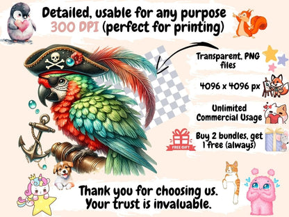 Vintage Pirates Clipart antique digital art - Wonders Artist