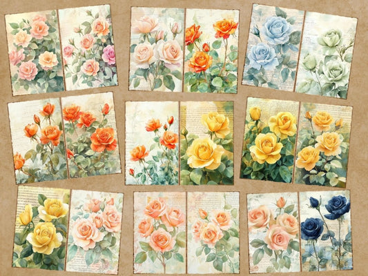 Vintage Roses Journal Pages (P3)