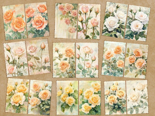 Vintage Roses Journal Pages (P4)