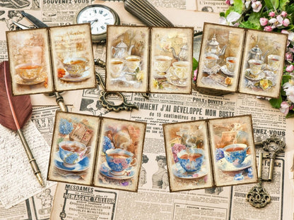 Vintage Tea Journal Pages Antique Tea Pages - Wonders Artist