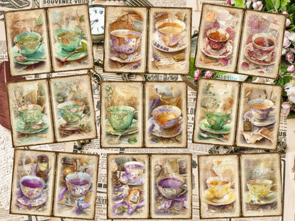 Vintage Tea Journal Pages Antique Tea Pages - Wonders Artist