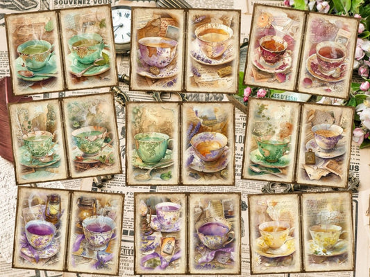 Vintage Tea Journal Pages