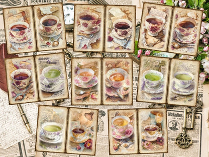 Vintage Tea Journal Pages (P2) Antique Tea Pages - Wonders Artist
