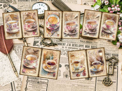 Vintage Tea Journal Pages (P2) Antique Tea Pages - Wonders Artist